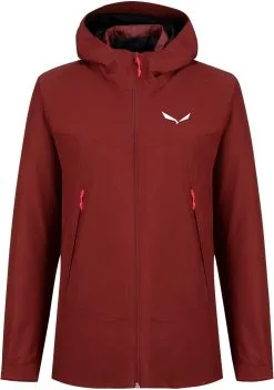 SALEWA Fanes Powertex 2L Convertible Jakke Damer, R&oslash;d