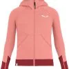 SALEWA Puez Hybrid Polarlite Full-Zip Hoodie Girls, Bl&aring; -Campingtøj Butik salewa puez hybrid polarlite full zip hoodie girls lantana pink melange 1