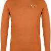 SALEWA Puez Melange Dry LS Te Herrer, Orange -Campingtøj Butik salewa puez melange dry ls tee men autumnal melange 2