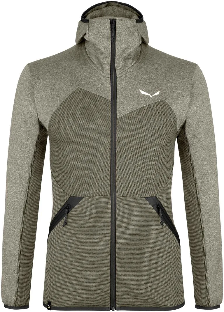 SALEWA Puez Melange Polarlite Hættetrøje Med Fuld Lynlås Herrer, Brun 3 SALEWA Puez Melange Polarlite Hættetrøje Med Fuld Lynlås Herrer, Brun