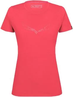 SALEWA Pure Eagle Sketch Alpine Merino Kort&aelig;rmet T-shirt Damer, Beige