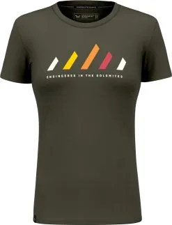 SALEWA Pure Stripes Dry T-Shirt Women, Hvid