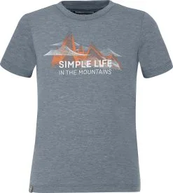 SALEWA Simple Life Dry SS Tee Kids, Bl&aring;