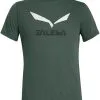 SALEWA Solidlogo Dry SS T-shirt Herrer, Bl&aring;