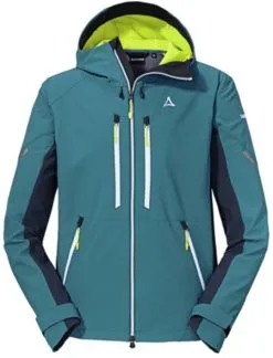 Schöffel Sch&ouml;ffel Matrei Softshell Jakke Herrer, Petroleumsgr&oslash;n/bl&aring;