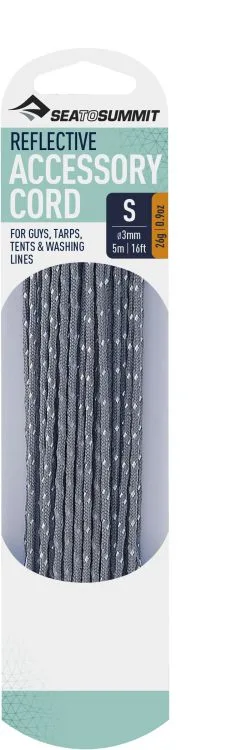 Sea To Summit Reflective Ledning 3mm / 5m, Gr&aring;