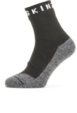 Sealskinz Waterproof Warm Weather Soft Touch Ankelsokker, Sort/gr&aring;