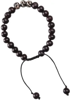 Sherpa Mala Three Stone Armb&aring;nd, Sort