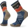 Smartwool Athlete Edition Approach Crew Sokker, Sort/gr&aring; -Campingtøj Butik smartwool athlete edition approach crew socks alpine blue 1