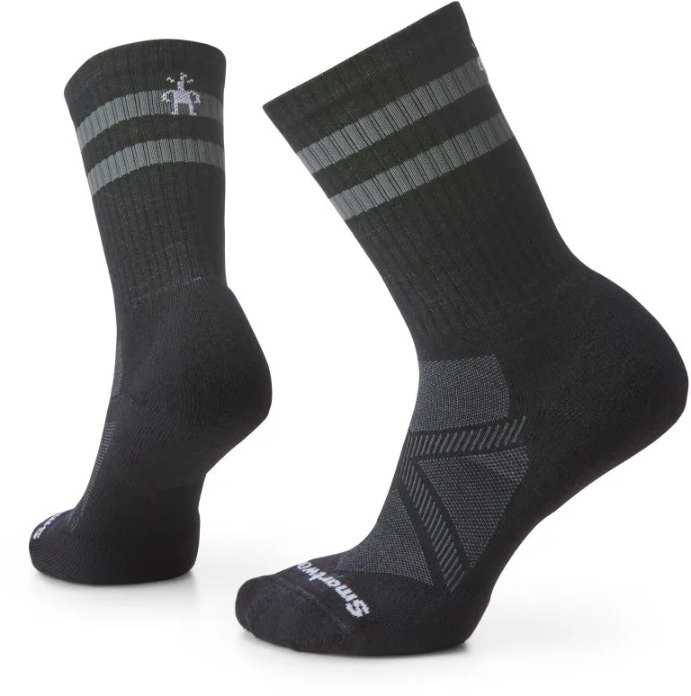 Smartwool Athletic Stripe Crew-sokker, Sort 3 Smartwool Athletic Stripe Crew-sokker, Sort