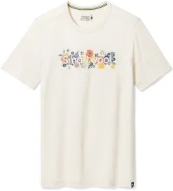Smartwool Floral Meadow Graphic SS Tee Slim Fit, Hvid