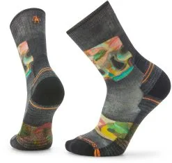 Smartwool Hike Light Cushion DL Print Crew Sokker, Gr&aring;/farverig