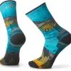 Smartwool Hike Light Cushion Great Excursion Print Crew-sokker Herrer, Turkis/farverig -Campingtøj Butik smartwool hike light cushion great excursion print crew socks men multi color 1