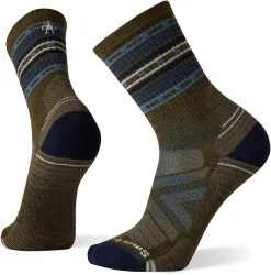 Smartwool Hike Light Cushion Spiked Stripe Crew-sokker Herrer, Oliven