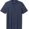 Smartwool Merino Hemp Blend SS Polo Shirt Men, Bl&aring; -Campingtøj Butik smartwool merino hemp blend ss polo shirt men deep navy heather 3