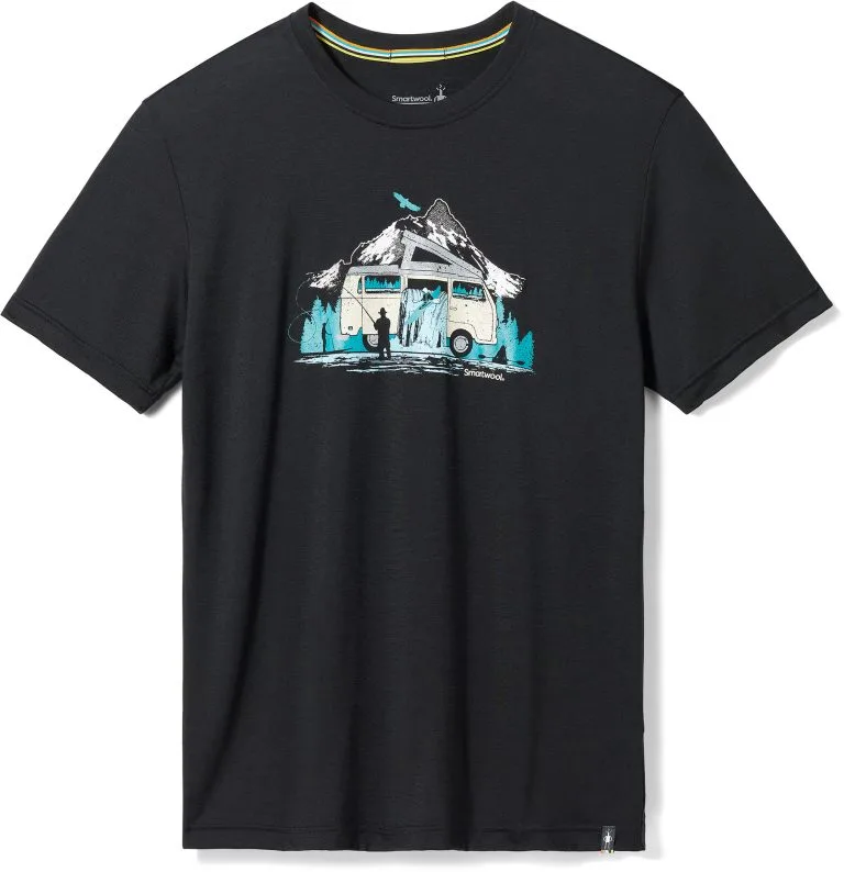 Smartwool River Van Graphic SS Tee Slim Fit, Sort 3 Smartwool River Van Graphic SS Tee Slim Fit, Sort