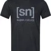 Super.natural Logo T-shirt Herrer, Gr&aring; -Campingtøj Butik supernatural logo tee men jet black melange vapor grey logo 5 1
