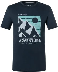 Super.natural Mountain Adventure Tee Men, Bl&aring;