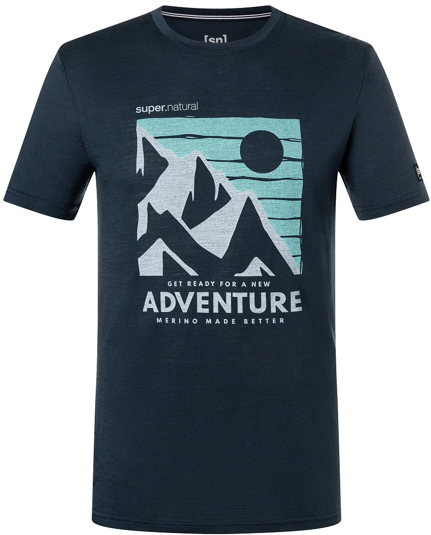 Super.natural Mountain Adventure Tee Men, Blå 3 Super.natural Mountain Adventure Tee Men, Blå
