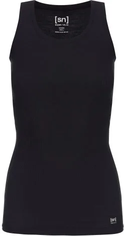 Super.natural Rib Tanktop Damer, Gr&aring;