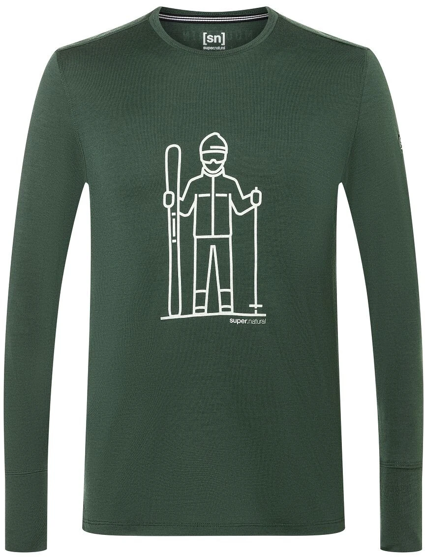 Super.natural Skieur LS Skjorte Herrer, Petroleumsgrøn 3 Super.natural Skieur LS Skjorte Herrer, Petroleumsgrøn