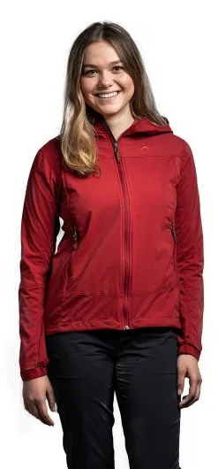 Tatonka Lajus Jakke Med H&aelig;tte Damer, R&oslash;d