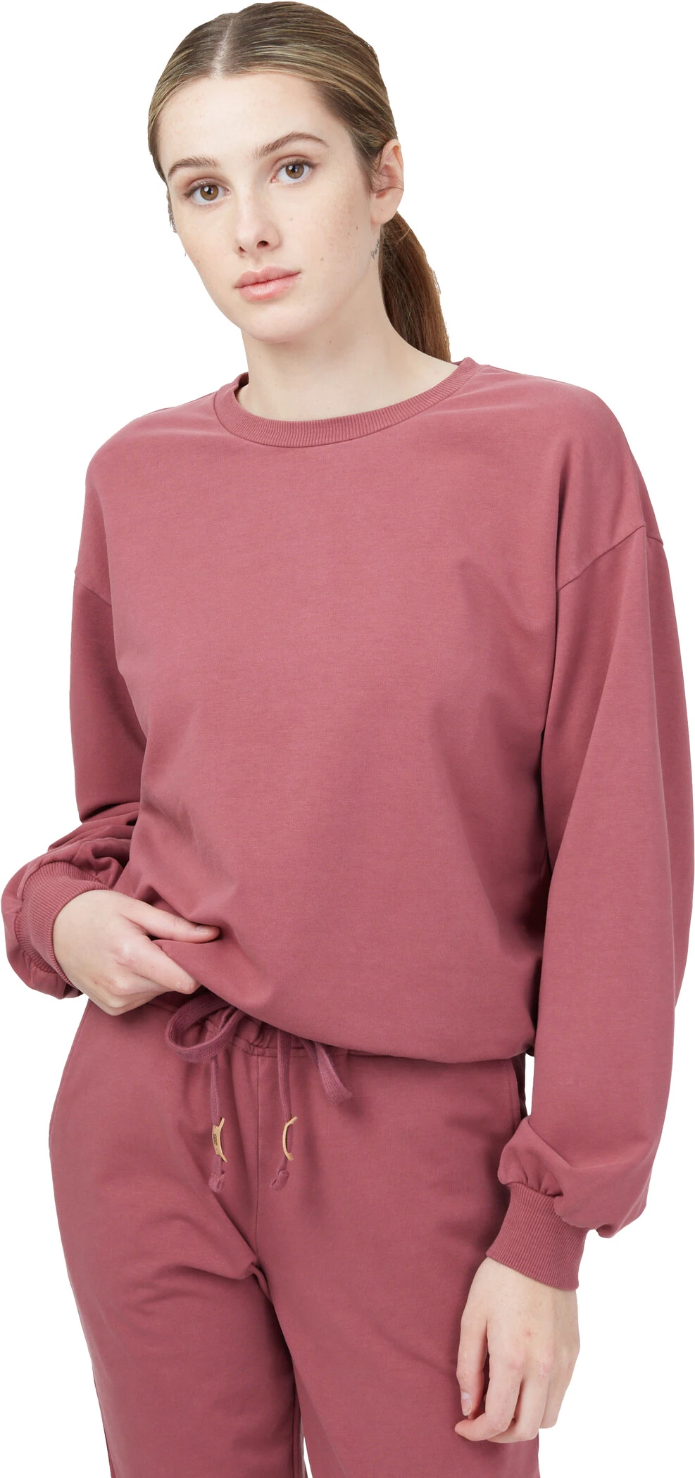 Tentree French Terry Balloon Sleeve Crew Women, Pink 3 Tentree French Terry Balloon Sleeve Crew Women, Pink