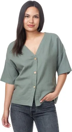 Tentree Market Shirt Women, Oliven