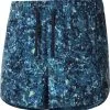 The North Face Printed Class V Shorts Damer, Bl&aring;/farverig -Campingtøj Butik the north face printed class v mini shorts women beta blue lichen print 2
