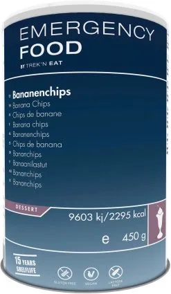 Trek'n Eat Trek'n Eat Emergency Food Kan 450g, Banana Chips