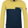 TROLLKIDS Bergen Lang&aelig;rmet Tr&oslash;je B&oslash;rn, Bl&aring; -Campingtøj Butik trollkids bergen longsleeve shirt kids navy hazy yellow 2 1