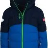 TROLLKIDS Gryllefjord Jakke Børn, Brun/blå 2 TROLLKIDS Gryllefjord Jakke Børn, Brun/blå -Campingtøj Butik trollkids gryllefjord jacket kids navy medium blue bright green 2
