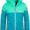 TROLLKIDS Hallingdal Jakke Piger, Bl&aring;/turkis -Campingtøj Butik trollkids hallingdal jacket girls light petrol dark mint white 2 2