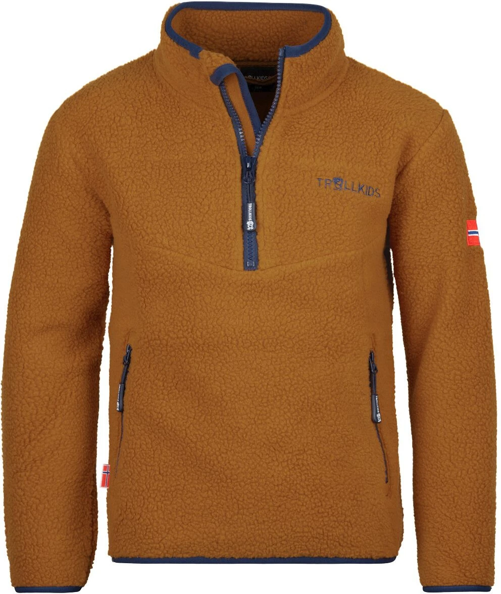 TROLLKIDS Hemsedal Fleecetrøje Med Halv Lynlås Børn, Blå 3 TROLLKIDS Hemsedal Fleecetrøje Med Halv Lynlås Børn, Blå