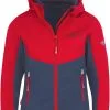TROLLKIDS Kristiansand Jakke B&oslash;rn, Gr&oslash;n/bl&aring; -Campingtøj Butik trollkids kristiansand jacket kids bright red mystic blue 2 2