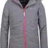 TROLLKIDS Lifjell Jakke B&oslash;rn, Gr&aring; -Campingtøj Butik trollkids lifjell jacket kids grey melange magenta 2