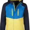 TROLLKIDS Nusfjord Jakke B&oslash;rn, Bl&aring; -Campingtøj Butik trollkids nusfjord jacket kids navy glow blue hazy yellow 2