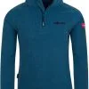 TROLLKIDS Rondane Tr&oslash;je M. 1/2 Lynl&aring;s B&oslash;rn, Gr&aring; -Campingtøj Butik trollkids rondane half zip shirt kids med blue 2 1