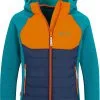 TROLLKIDS Sirdal Jacket Kids, Bl&aring;/orange -Campingtøj Butik trollkids sirdal jacket kids lake blue bright orange 2