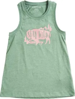 United By Blue Stay Wild Tanktop Piger, Gr&oslash;n