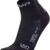 UYN Trainer Str&oslash;mper Damer, Sort -Campingtøj Butik uyn trainer low cut socks women black grey 2