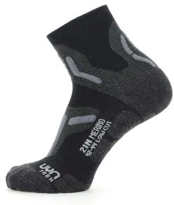 UYN Trekking 2in Tommer Merino Lavtsiddende Sokker Herrer, Gr&aring;/sort