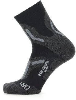 UYN Trekking 2in Merino Sokker Herrer, Gr&aring;/sort