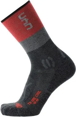 UYN Trekking One Cool Socks Women, Gr&aring;/r&oslash;d