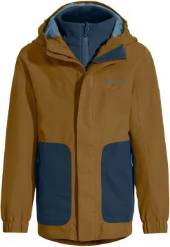 VAUDE Campfire IV 3i1 Jakke B&oslash;rn, Bl&aring;/gr&oslash;n