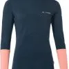VAUDE Monviso Skjorte Med Halv Lynl&aring;s I Uld Damer, Bl&aring; -Campingtøj Butik vaude monviso wool halfzip shirt women dark sea 7