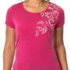 VAUDE Skomer Print II T-shirt Damer, Blå 1 VAUDE Skomer Print II T-shirt Damer, Blå -Campingtøj Butik vaude skomer print ii ss t shirt women bramble 5