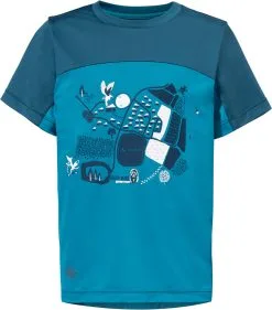 VAUDE Solaro II T-shirt B&oslash;rn, Petroleumsgr&oslash;n/pink