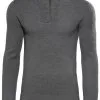 Woolpower 200 Zip Turtleneck Med Lynl&aring;s, Sort -Campingtøj Butik woolpower 200 underklaeder grey 6 5