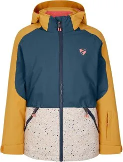 Ziener Amely Skijakke B&oslash;rn, Gul/bl&aring;